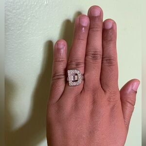 Elegant Silver D Initial Ring